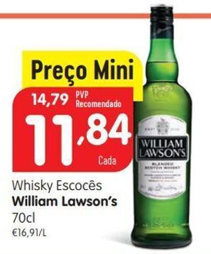 Minipreço Whisky escocês william lawson's promoção