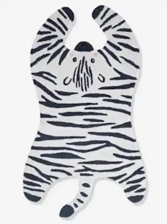 Tapete zebra - branco claro liso com motivo