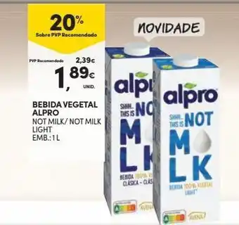 Continente Bom dia Bebidas naturais alpro promoção
