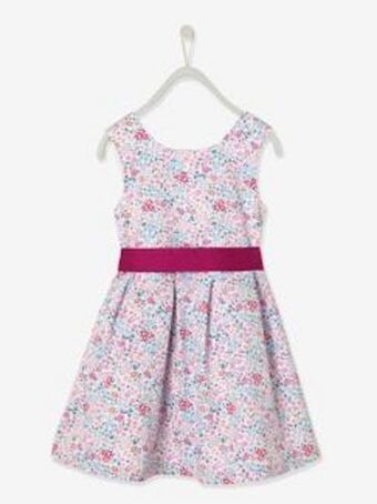 Vertbaudet Vestido estampado às flores, especial cerimónia, para... promoção
