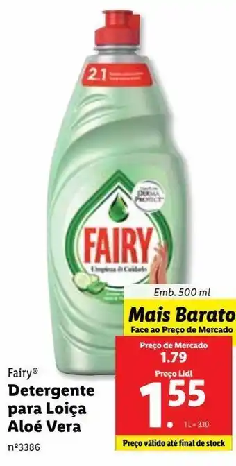 Lidl Detergente lavalouça fairy promoção