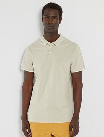 Kiabi Polo em piqué de algodão promoção