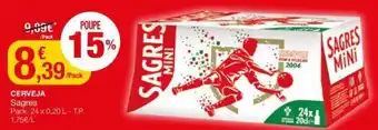 Intermarché Cerveja Sagres Pack 24x0,20L promoção