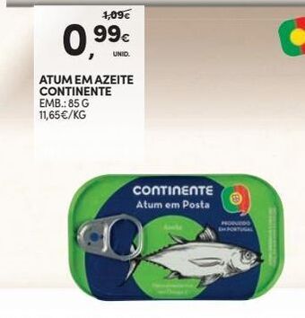 Atum em azeite continente