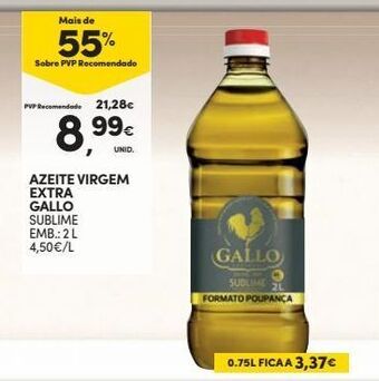 Continente Bom dia Azeite virgem gallo promoção