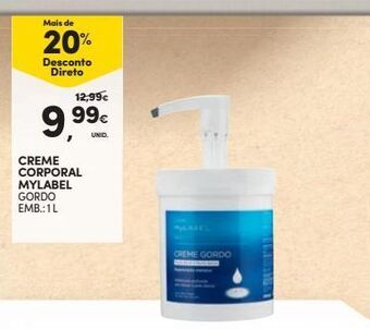 Continente Bom dia Creme hidratante mylabel promoção