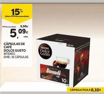 Cápsulas de café dolce gusto