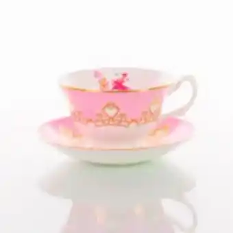 English ladies co. set taza de té y platito porcelana de ceniza de hueso la bella durmiente