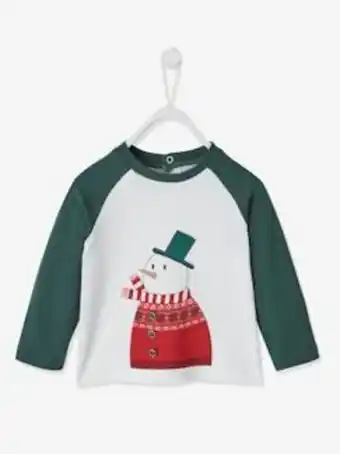 Vertbaudet Camisola de natal "boneco de neve", para bebé - branco... promoção