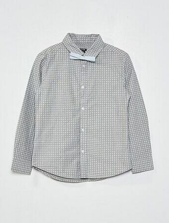 Kiabi Conjunto camisa de algodão + laço promoção