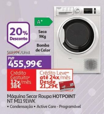 Auchan Secador roupa hotpoint:condensaçao nt m11 91wk promoção