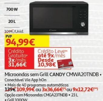 Auchan Micro ondas candy promoção