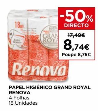 El Corte Inglés Papel higiênico renova promoção