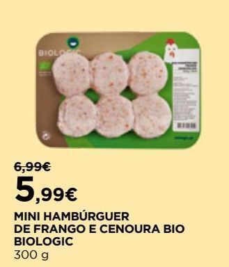 El Corte Inglés Hambúrguer de frango promoção