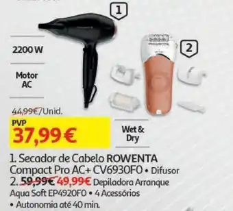 Auchan Depiladora arranque rowenta promoção