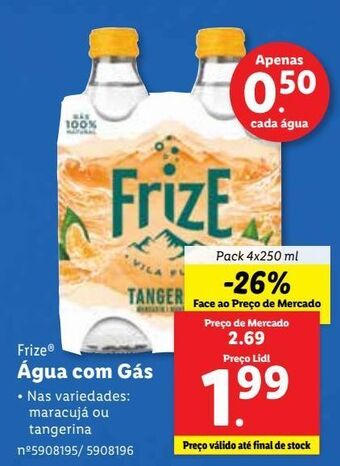 Lidl Água com gás frize promoção
