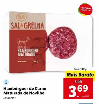 Lidl Hambúrguer bovino promoção