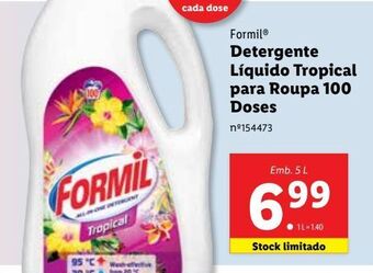 Lidl Detergente líquido formil promoção