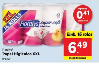 Lidl Papel higiênico floralys promoção