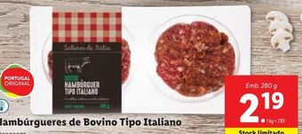 Lidl Hambúrguer bovino promoção