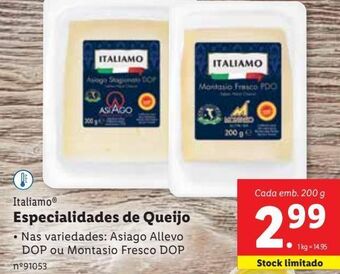 Lidl Queijos italiamo promoção