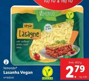 Lidl Lasanha vegetal vemondo promoção