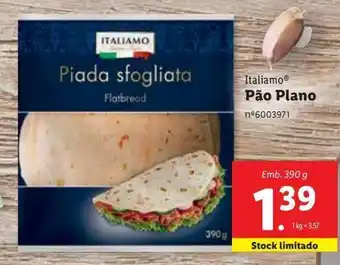 Lidl Pão pita italiamo promoção