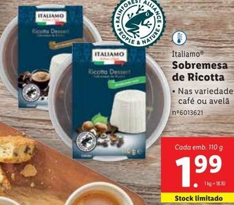 Lidl Sobremesas italiamo promoção