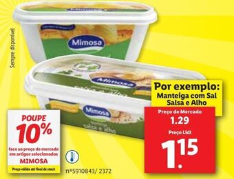Lidl Manteiga mimosa promoção