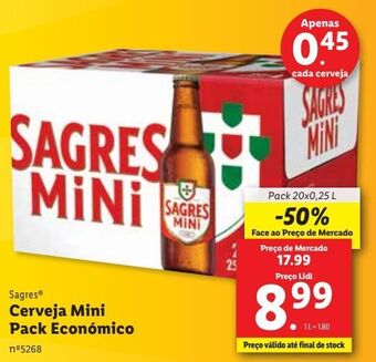 Lidl Cerveja sagres promoção