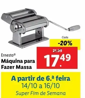 Lidl Máquina de massas promoção