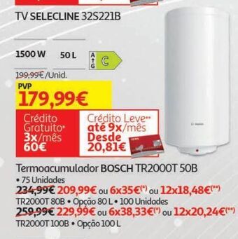 Auchan Termoacumulador bosch promoção