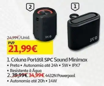 Auchan Coluna portátil spc promoção