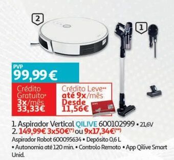 Auchan Aspirador vertical qilive promoção