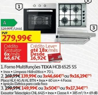 Auchan Forno multifunções teka promoção