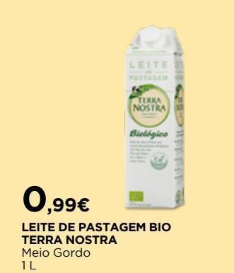 El Corte Inglés Leite semi desnatado terra nostra promoção