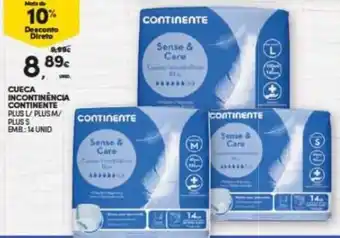 Continente Cueca Incontinencia Continente promoção