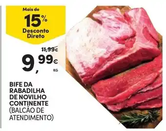 Continente Bife da Rabadilha de Novilh Continente 1kg promoção