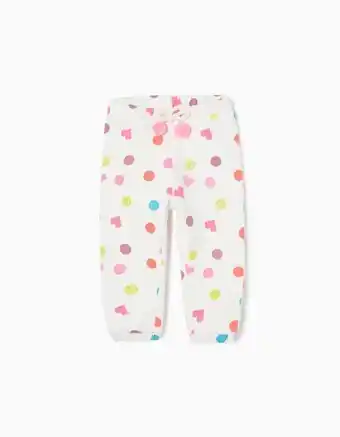Zippy Calças de treino cardadas em algodão para bebé menina, branco promoção