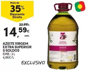 Continente Azeite Virgem Extra Superior 5 Solidos 3L promoção