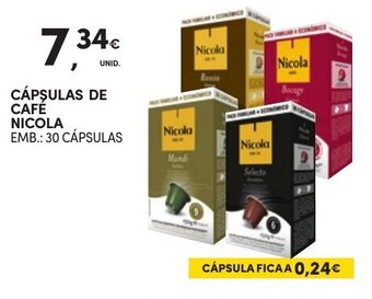 Capsulas de Cafe Nicola