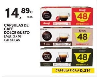 Continente Capsulas de Cafe Dolce Gusto promoção