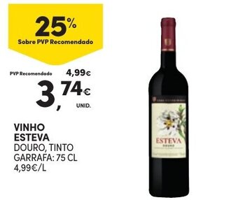 Continente Vinho Esteva 75cl promoção