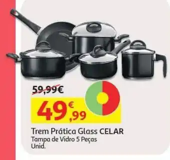 Trem pratica glass celar:tampa vidro 5 peças 369-05