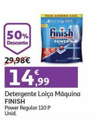 Auchan Det.loiça máquina finish:power regular 110p promoção