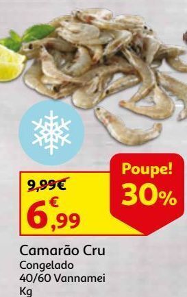 Auchan Camarão cru congelado 40/60 promoção