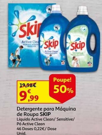 Auchan Det. roupa máq. liquído skip promoção