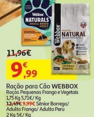 Auchan Ração natural cão webbox promoção