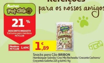 Auchan Snacks cão bribon promoção