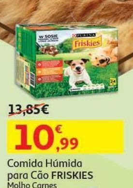 Auchan Comida húm cão friskies:molho carnes 24x100g promoção